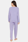 Rosaline U&I Knit Cotton Pyjama Set - Violet Tulip — thumbnail 3